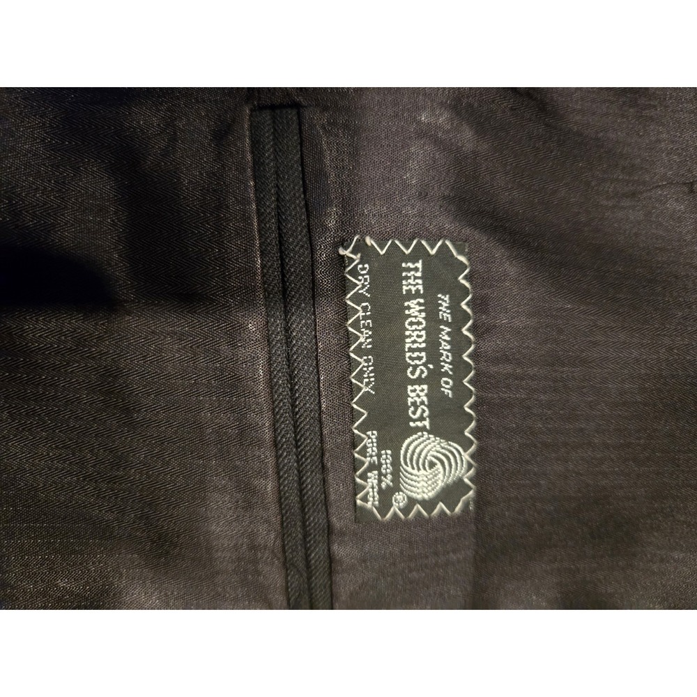 Vintage Charles Jourdan Monsieur Wool Blazer 50R Double Breasted Pinstripe USA - Picture 4 of 10